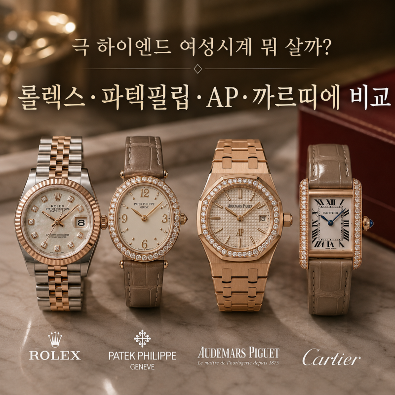 극 하이엔드 여성시계 뭐 살까? 롤렉스·파텍필립·AP·까르띠에 비교