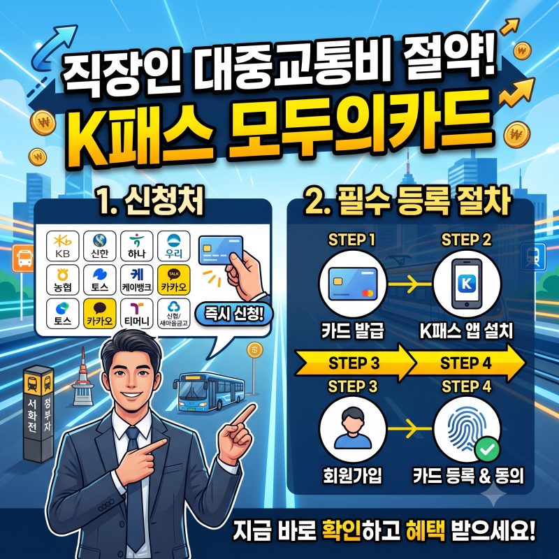 K패스 모두의카드 발급 카드사 및 신청 경로 바로가기 총정리