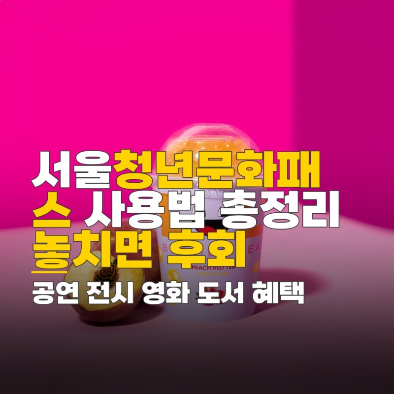 서울청년문화패스 사용법, 공연 전시 영화 도서 구매 혜택 확인