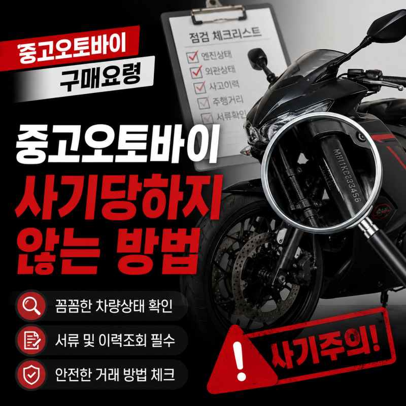 중고오토바이 구매요령 | 초보자가 꼭 알아야 할 사기 없는 중고바이크 구입 가이드