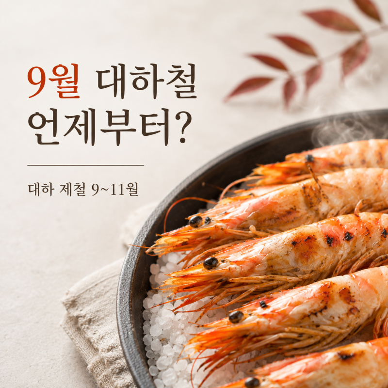 9월 대하철 언제일까? 대하 제철부터 가장 맛있는 시기까지