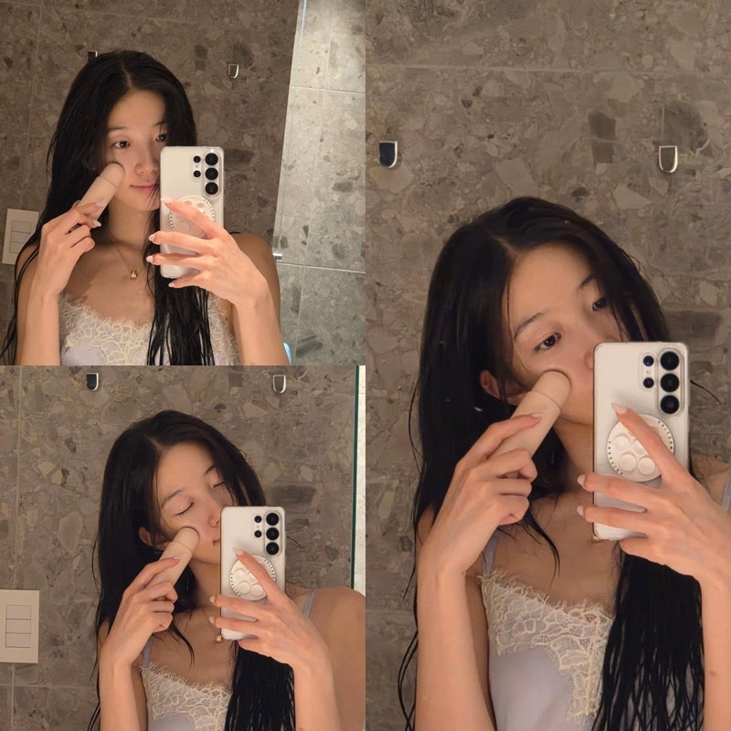 르세라핌 카즈하 패션 인스타 옷 젤라또 피케 나시 잠옷으로 룸웨어 완성