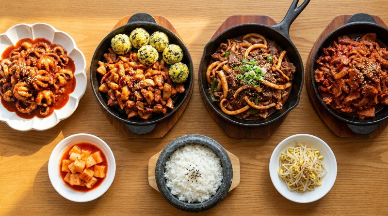 쭈꾸미볶음 매운맛, 오돌뼈볶음·오징어제육볶음은 뭐가 다를까?