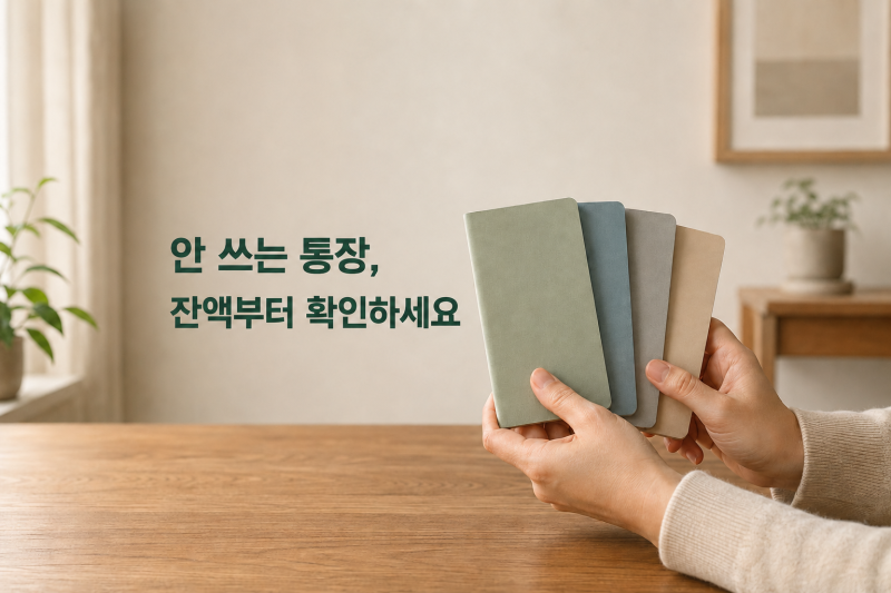 내 계좌 한눈에 2026｜안 쓰는 통장 잔액 찾고 정리하는 방법