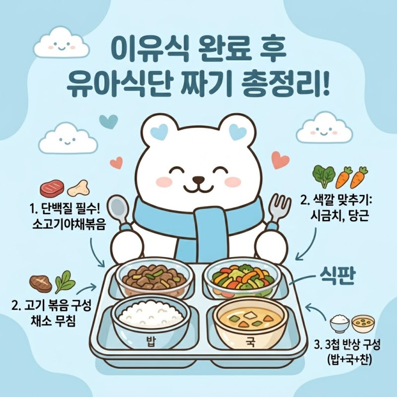 유아식단 식단표 어떻게 짤까? 이유식 완료 후 유아식 반찬 메뉴 구성 방법 노하우 아기 진밥....