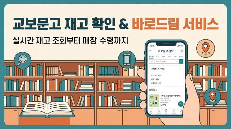 교보문고 실시간 재고 확인 방법 및 바로드림 이용 꿀팁