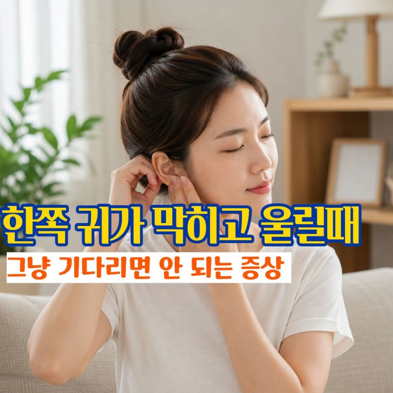 한쪽귀먹먹 귀 울림이 들릴 때 한쪽귀 먹먹함 해결 방법