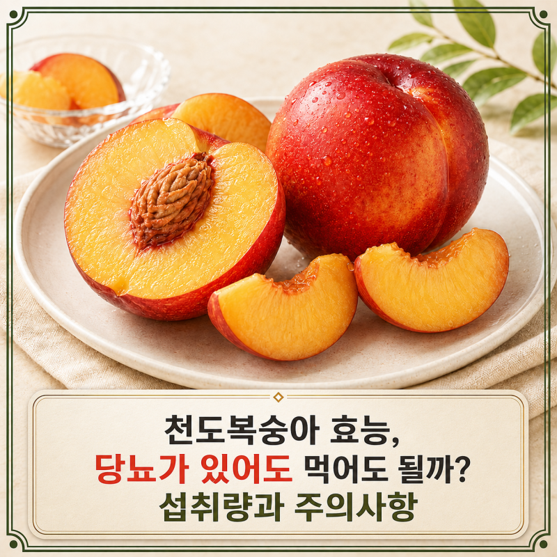 천도복숭아 효능, 당뇨가 있어도 먹어도 될까? 섭취량과 주의사항