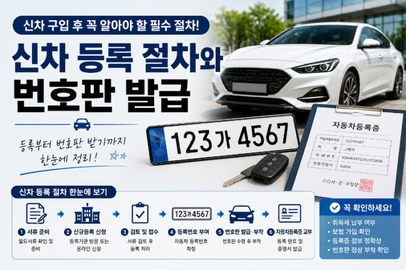 신차 등록 절차와 번호판 발급, 새 차 산 뒤 어떻게 진행할까?