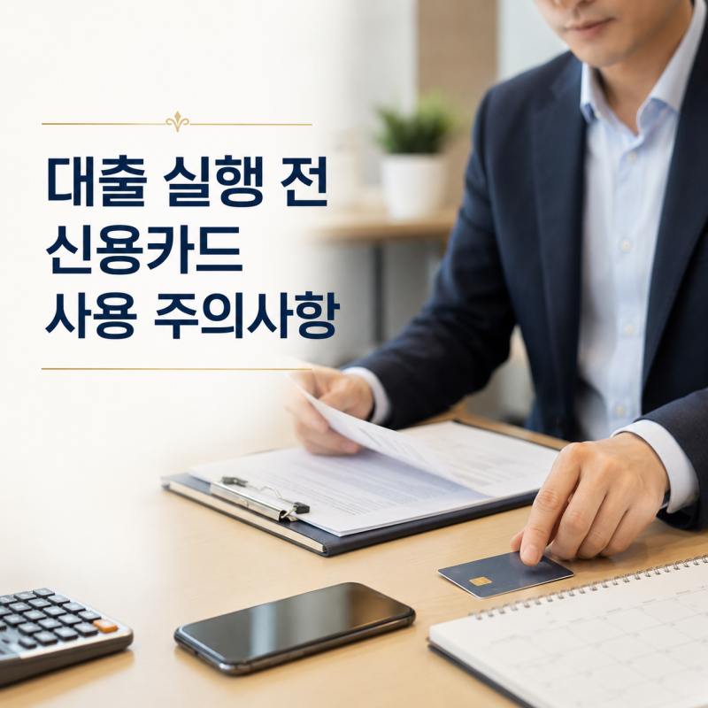 대출 승인 후 카드 써도 될까? 실행 전 신용카드 주의사항 총정리