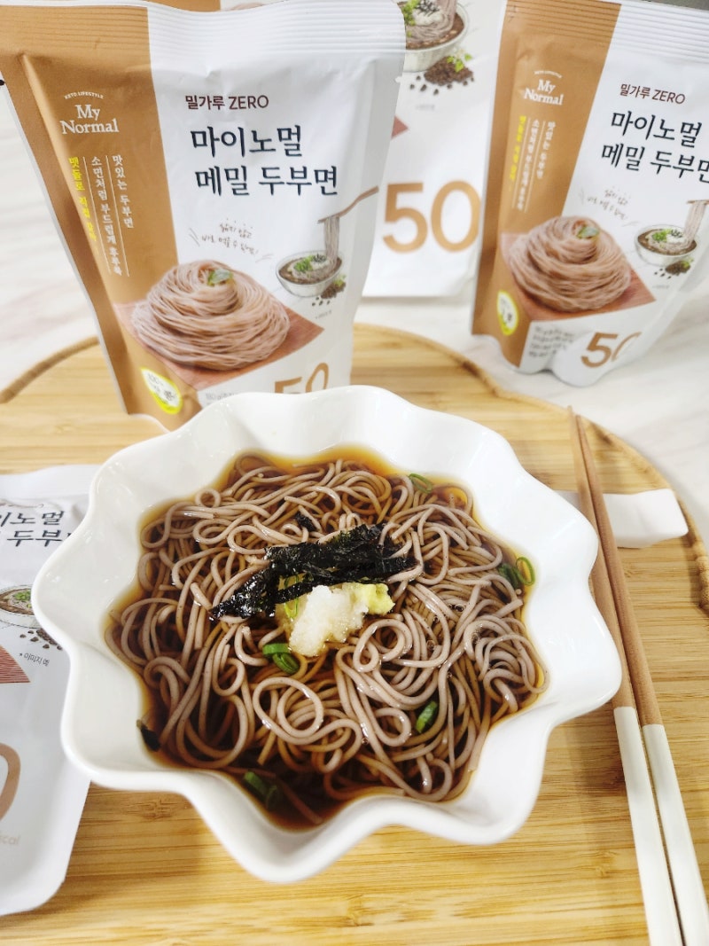 마이노멀 메밀 두부면 메밀소바 만들기 저칼로리면 두유면 활용 요리