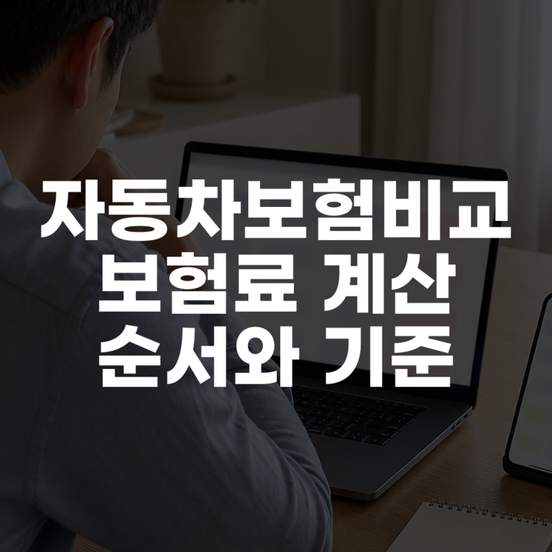 자동차보험비교 보험료 계산 순서와 기준