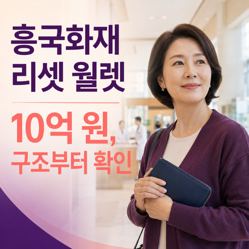 흥국화재 비급여 치료비보험—10억 구조 확인