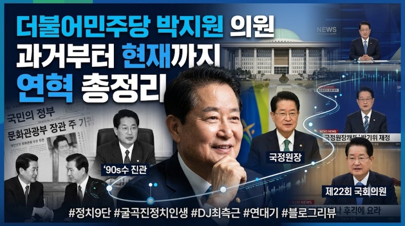 더불어민주당 박지원 의원 과거부터 현재까지 연혁 총정리