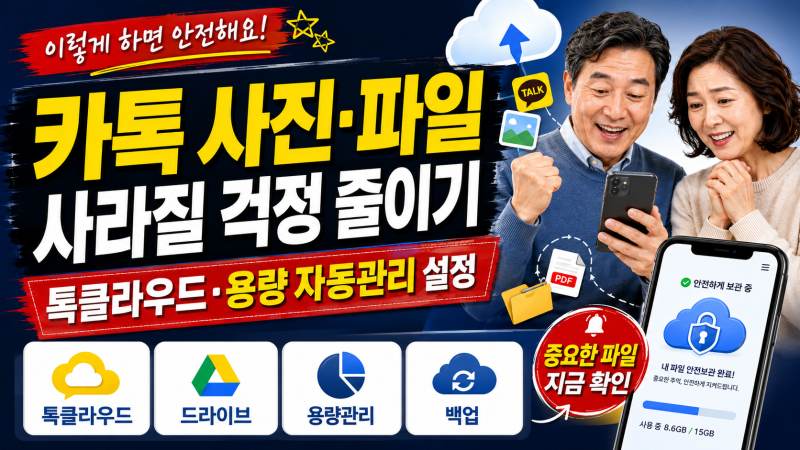카카오톡 사진·파일 사라질까 걱정된다면｜톡클라우드 보관·용량 자동관리 설정법