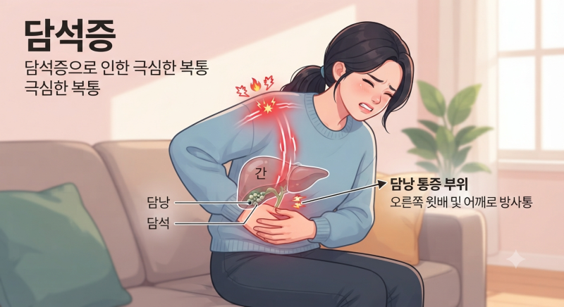 담석증 초기증상과 원인, 체한 줄 알았더니? 명치 통증이 보내는 신호