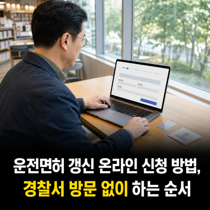 운전면허 갱신 온라인 신청 방법, 경찰서 방문 없이 하는 순서