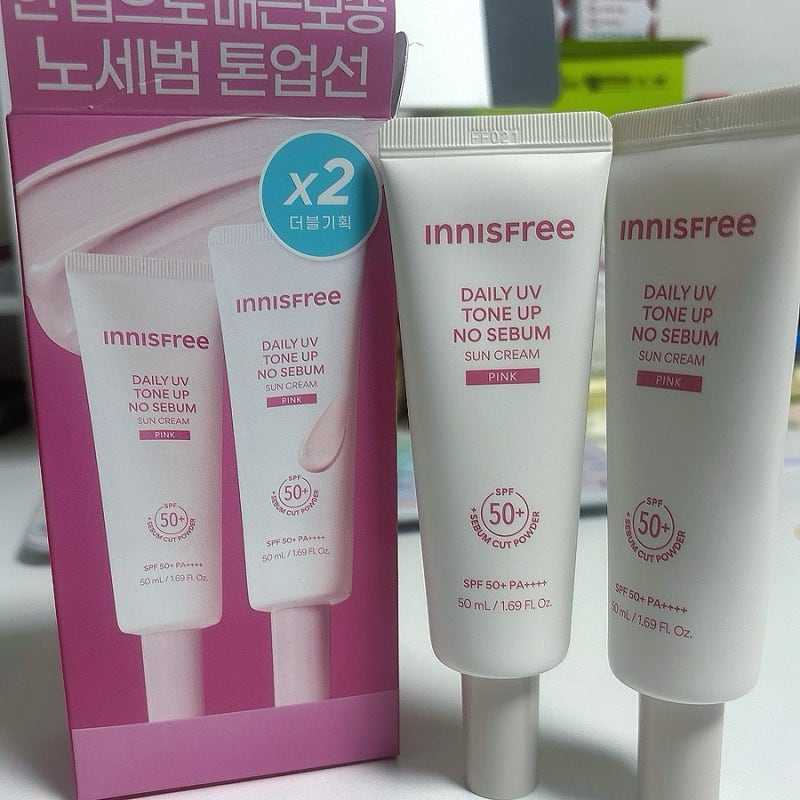이니스프리 톤업 노세범 선크림 후기｜화장하기 싫은 출근날 이거 하나로 끝