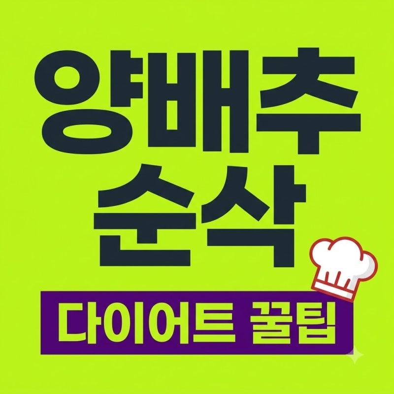 성시경 양배추 볶음: 한 통 순삭! 다이어트 비법과 든든한 응용 레시피