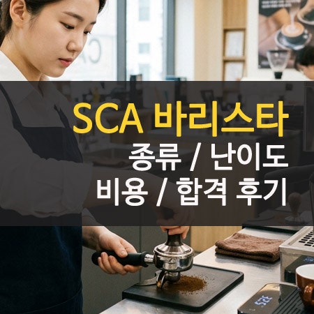 SCA 바리스타 자격증 종류 난이도 및 국비지원 비용 후기
