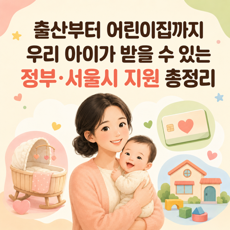 출산부터 어린이집까지, 우리 아이가 받을 수 있는 정부·서울시 지원 총정리