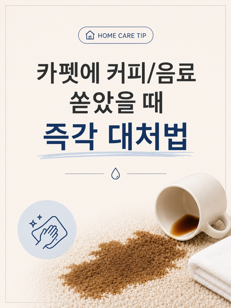 [생활꿀TIP] 카페트 또는 소파에 커피·음료 쏟았을때 즉각 대처법｜골든타임 5분안에 얼룩 해....