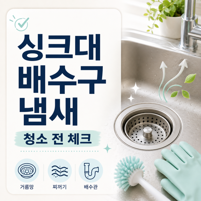 싱크대 배수구 청소·냄새 제거, 락스 붓기 전에 확인할 4가지