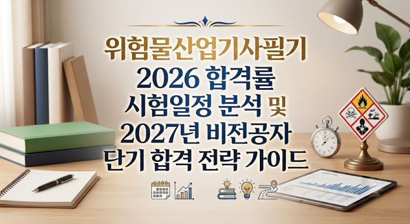 위험물산업기사필기 2026 합격률 시험일정 분석 및 2027년 비전공자 단기 합격 전략 가이드