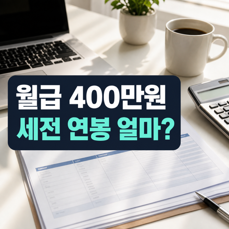 월급 400만원 받으려면 연봉 얼마여야 할까? 2026 실수령액 기준 정리
