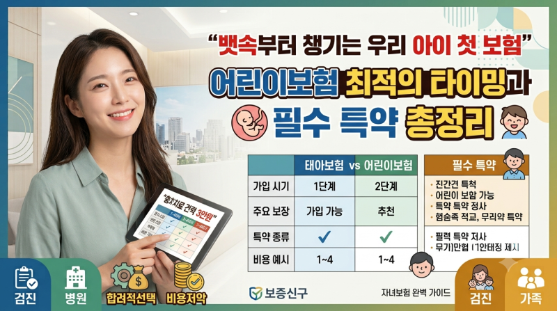 뱃속부터 챙기는 우리 아이 첫 보험: 어린이보험 최적의 타이밍과 필수 특약 총정리