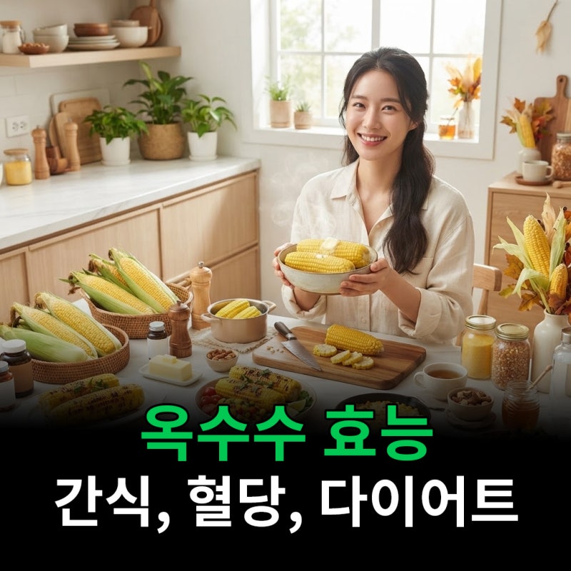 옥수수 효능 간식, 혈당, 다이어트 관련있는지