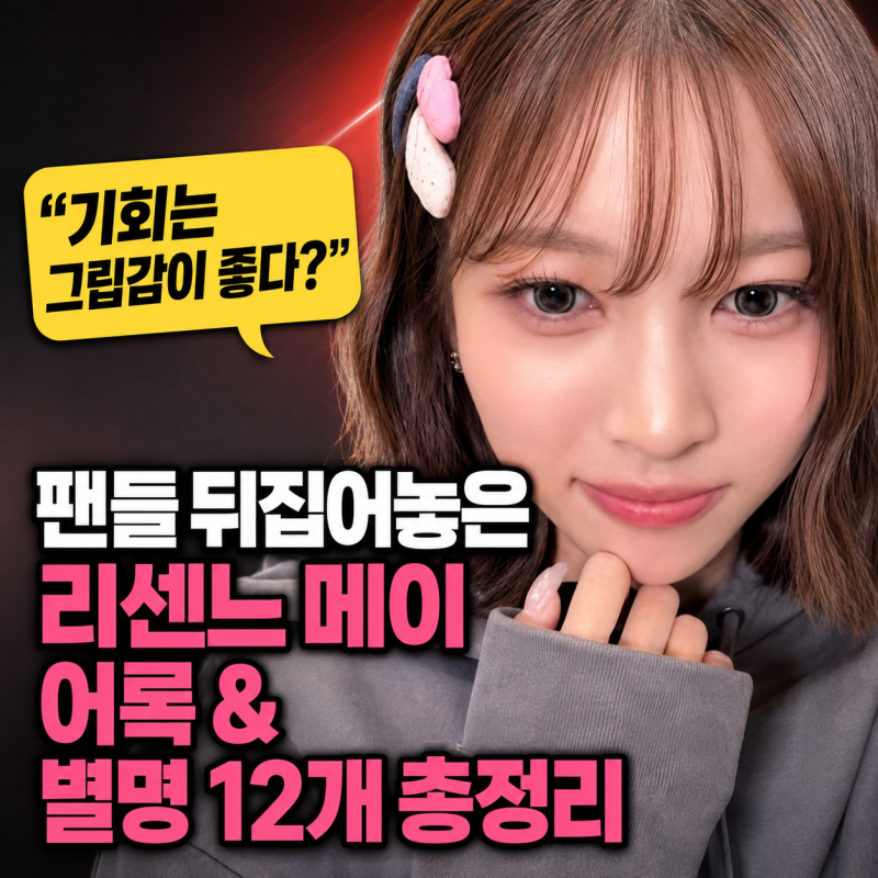 "기회는 그립감이 좋다?" 팬들 뒤집어놓은 리센느 메이 어록 &amp; 별명 12개 총정리