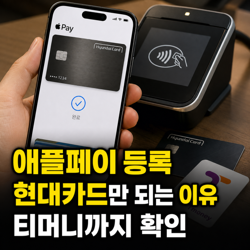 애플페이 등록 방법과 현대카드만 되는 이유, 티머니까지 총정리