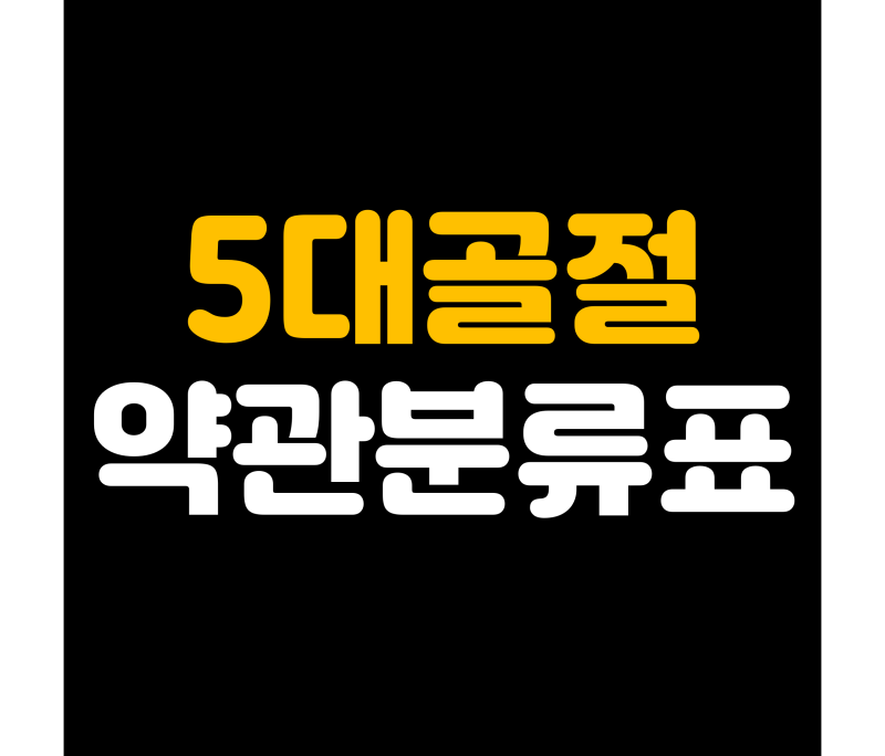 5대골절진단비 골절이면 모두 보장될까? 약관 분류표 제대로 확인하기