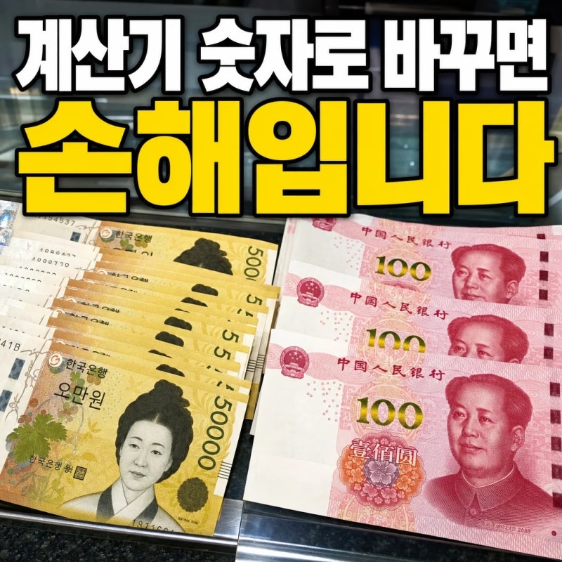 계산기 숫자로 환전하면 손해입니다ㅣ위환 환율 계산기 현찰 살 때·우대율