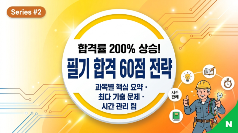 전기기능사 필기 과목별 공부법 . 60점 전략