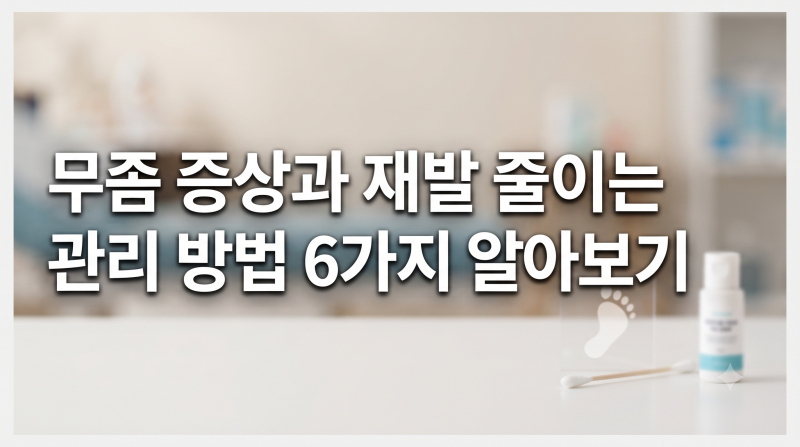 무좀 증상 3가지와 재발 줄이는 관리 방법 6가지