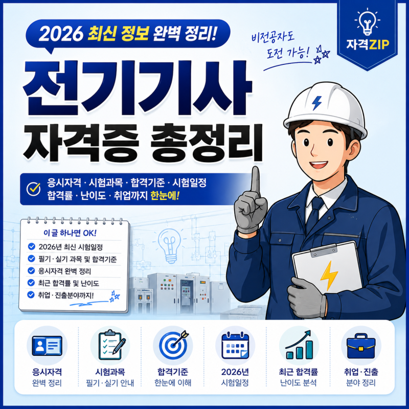 2026 전기기사 자격증 총정리｜응시자격·시험과목·합격기준·시험일정
