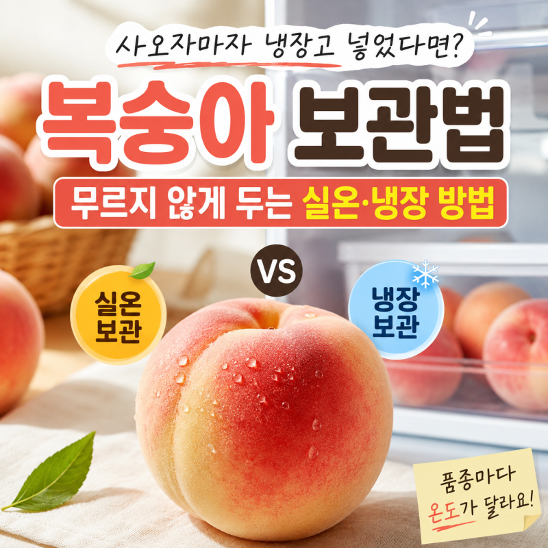 복숭아 실온 냉장 보관 어떻게 할까? 오래 두고 먹는 보관법