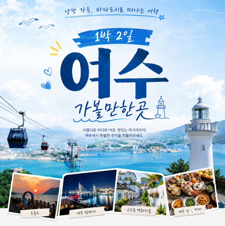여수 1박2일 가볼만한곳 여행코스 총정리｜오동도부터 여수 밤바다까지
