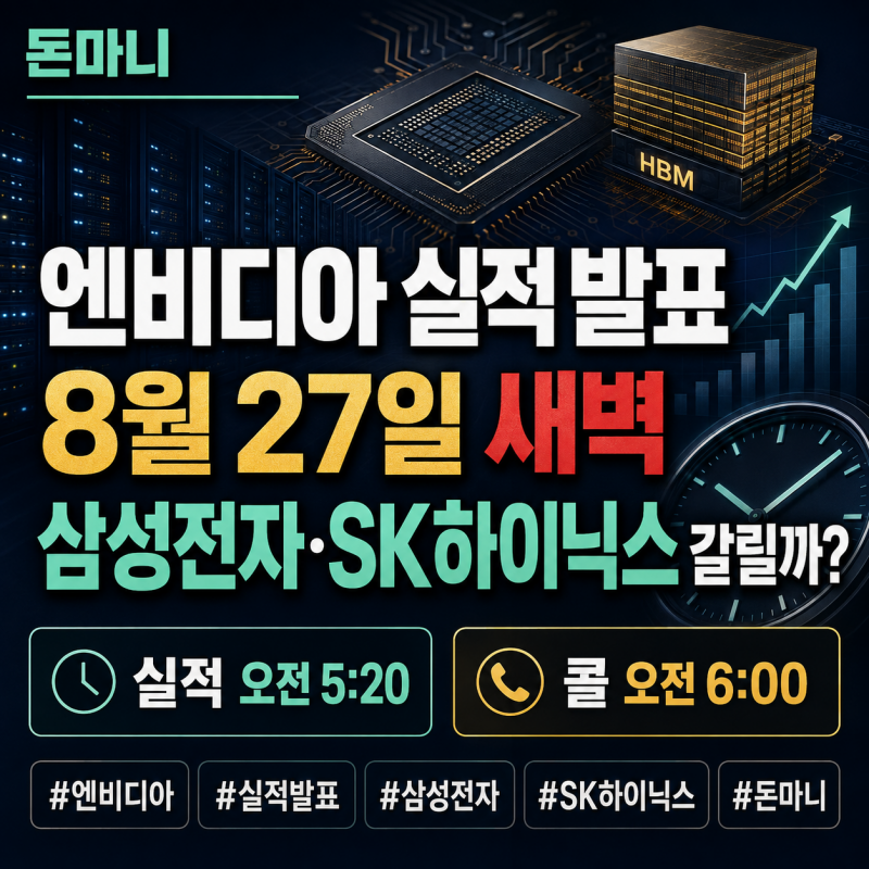 엔비디아 실적 오늘 밤 발표, 한국시간 몇 시? 삼성전자·SK하이닉스 내일 주가 갈릴까