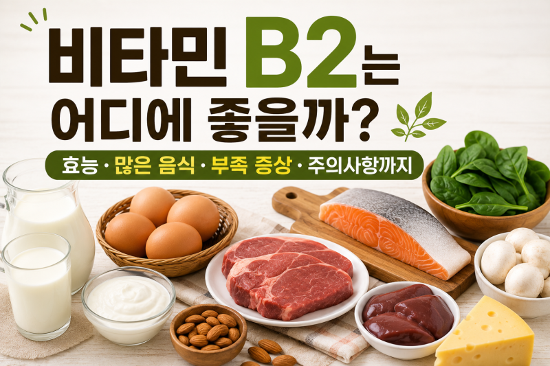 비타민 B2는 어디에 좋을까? 효능 많은 음식 l 부족 증상 주의사항까지