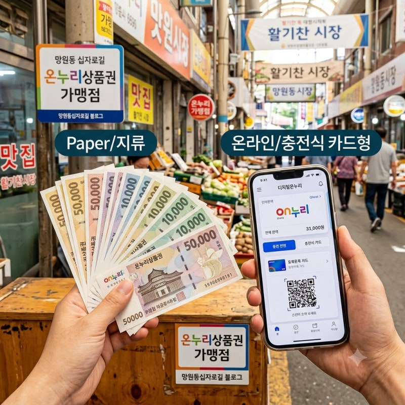 [망원동 생활 꿀팁] 온누리상품권 100% 활용 가이드: 지류부터 온라인·디지털 결제까지 완벽 ....