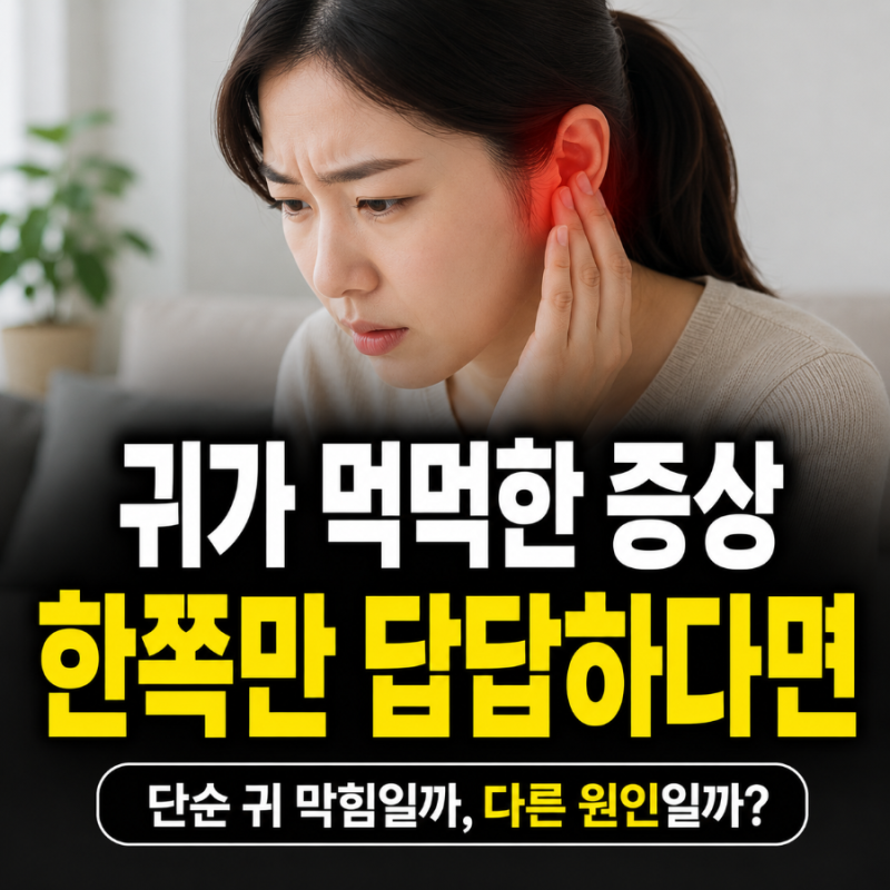 귀가 먹먹한 증상, 갑자기 한쪽만 답답하다면 이유가 뭘까요?