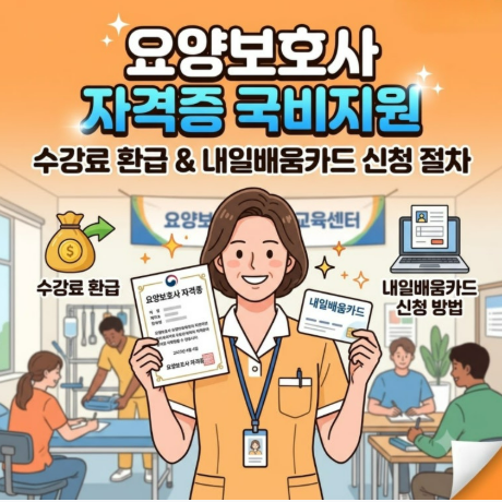 국민내일배움카드 요양보호사 학원 수강료 환급절차 가이드