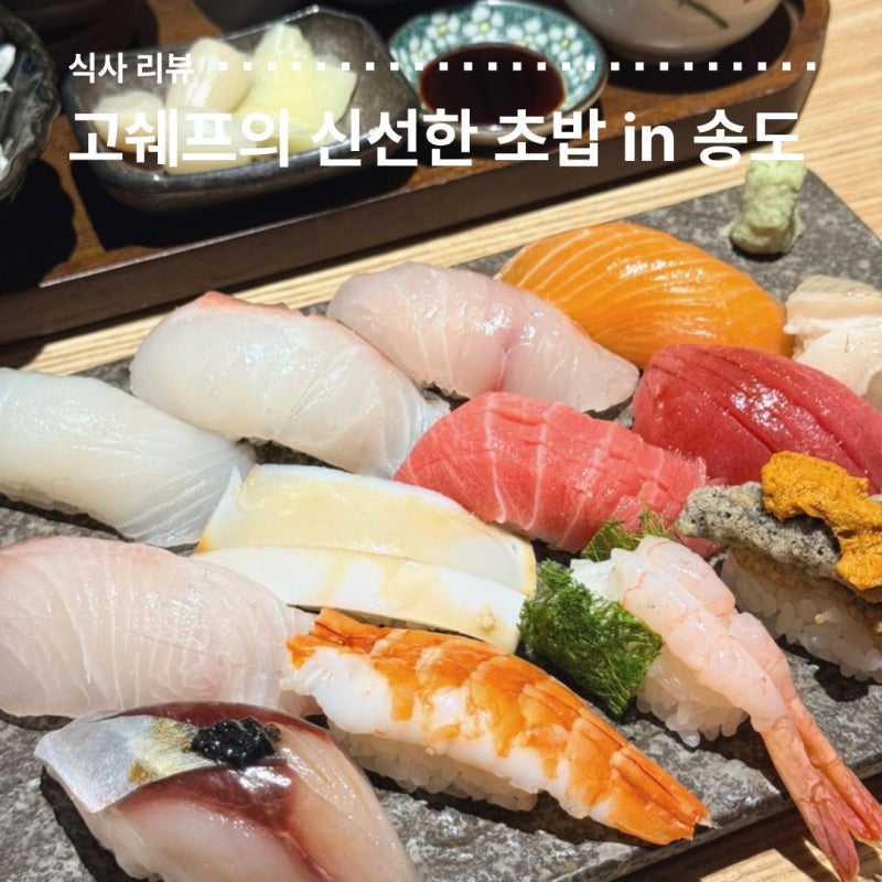 [인천/송도] 고쉐프의 신선한 초밥 - 오마카세판초밥 송도스시 맛집 예약 웨이팅 주차 정보