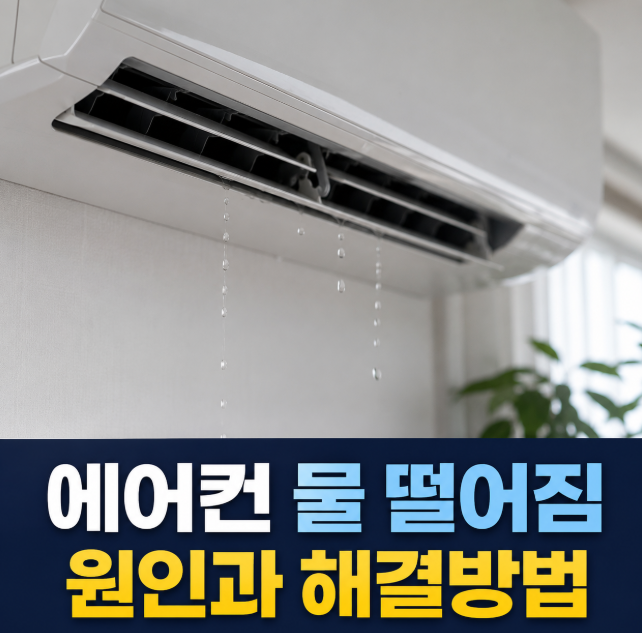 에어컨 물 떨어짐 원인은? 결로·누수 구분부터 배수호스 해결방법까지