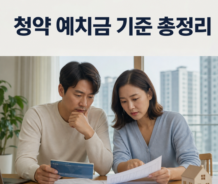 민간주택 청약통장 예치금 기준 총정리: 지역별·면적별 금액과 충족 시점