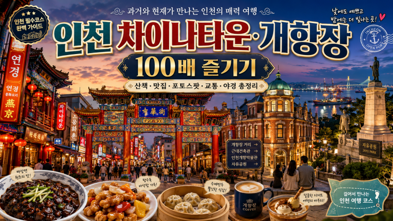 인천 차이나타운·개항장 100배 즐기기｜짜장면·박물관·주차·자유공원까지 반나절 코스