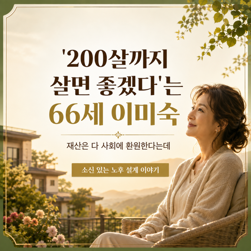 "200살까지 살면 좋겠다"는 66세 이미숙, 재산은 다 사회에 환원한다는데.....